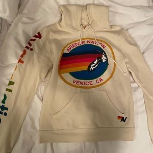 Aviator Nation Logo Hoodie - Cream/neutral